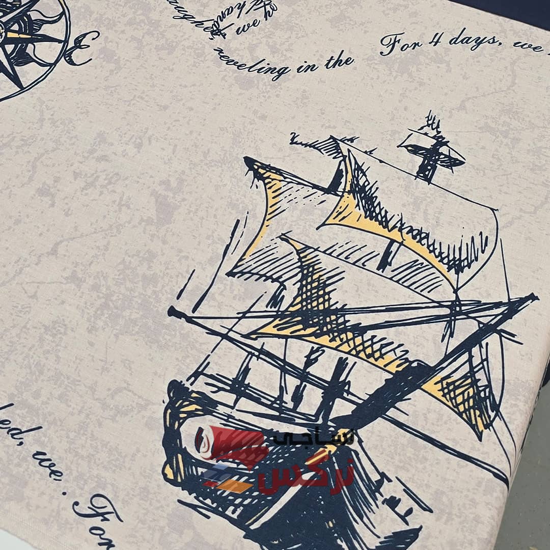 ملحفه نخ پنبه طرح کشتی عرض 2.5 کد 671 ملحفه نخ پنبه طرح کشتی عرض 2.5 کد 671