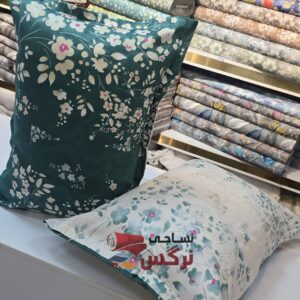 روبالشتی دورو ژاکارد ساتن ابریشم گلدار کد 674 - Image 3