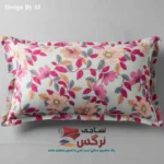 روبالشتی نخ پنبه طرح گل کد 665