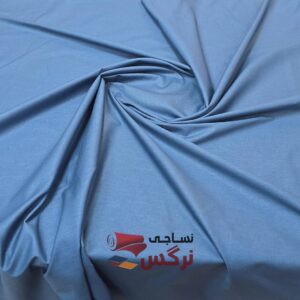 ملحفه نخ پنبه عرض 2.5 تک رنگ آبی کد 686 - Image 2