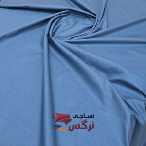 ملحفه نخ پنبه عرض 2.5 تک رنگ آبی کد 686