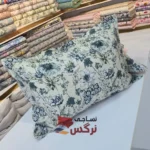 روبالشتی نخ پنبه گلدار کد 100