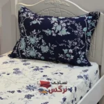 نیم ست کاورکشدار تخت و روبالشتی نخ پنبه گلدار کد 105