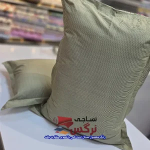 روبالشتی نخ پنبه طرح سبز راه راه کد 137
