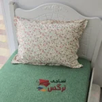نیم ست کاورکشدار تخت و روبالشتی نخ پنبه گلدار - Image 6