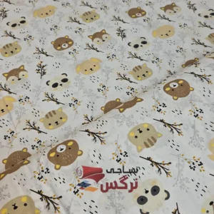 ملحفه نخی طرح سگ و گربه عرض 1.5 متر کد 205 - Image 3