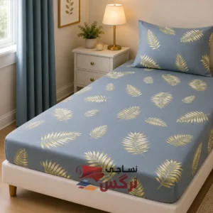 نیم ست کاورکشدار تخت و روبالشتی کتان نخ ترک گلدار کد 269 - Image 2