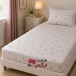 نیم ست کاورکشدار تخت و روبالشتی کتان نخ ترک گلدار کد 275 - Image 2
