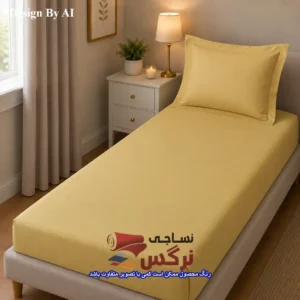 نیم ست کاورکشدار تخت و روبالشتی نخ پنبه ساده و گلدار کد 643 - Image 2