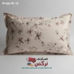 روبالشتی کتان نخ ترک گلدار کد 275