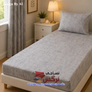 نیم ست کاورکشدار تخت و روبالشتی نخ پنبه گلدار کد 743 و 744 - Image 2