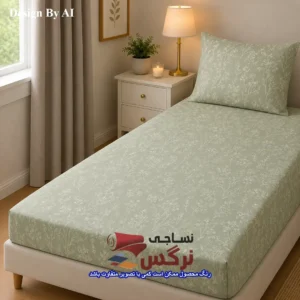 نیم ست کاورکشدار تخت و روبالشتی نخ پنبه گلدار کد 745 و 746 - Image 2