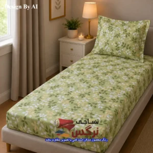 نیم ست کاورکشدار تخت و روبالشتی نخ پنبه طرح گلدار کد 290 و 302