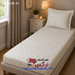 نیم ست کاورکشدار تخت و روبالشتی نخ پنبه طرح گلدار کد 290 و 302 - Image 2