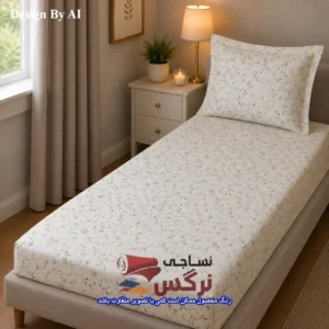 نیم ست کاورکشدار تخت و روبالشتی نخ پنبه طرح گلدار کد 290 و 302 - Image 2