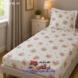 نیم ست کاورکشدار تخت و روبالشتی نخ پنبه گلدار کد 537 و 538 - Image 2