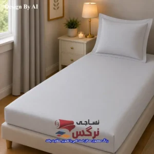 نیم ست کاورکشدار تخت و روبالشتی نخ پنبه گلدار و ساده کد 666 و 684 - Image 2