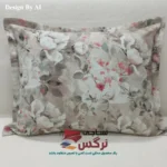 روبالشتی نخ پنبه گلدار کد 640