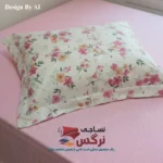 روتختی یکنفره و دونفره نخ پنبه گلدار و راه راه صورتی کد 752 و 753 - Image 4
