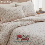 روتختی یکنفره و دونفره نخ پنبه گلدار کد 673