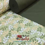 ملحفه نخ پنبه سبز زیتونی تکرنگ عرض 2.5 کد 760 - Image 3