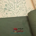 ملحفه نخ پنبه سبز زیتونی تکرنگ عرض 2.5 کد 760 - Image 2